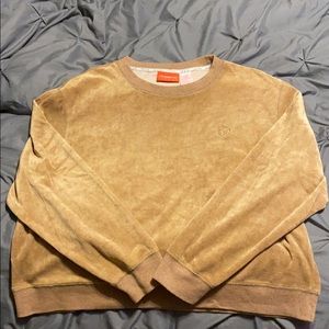 Oversized Liz Claiborne velvet crew neck